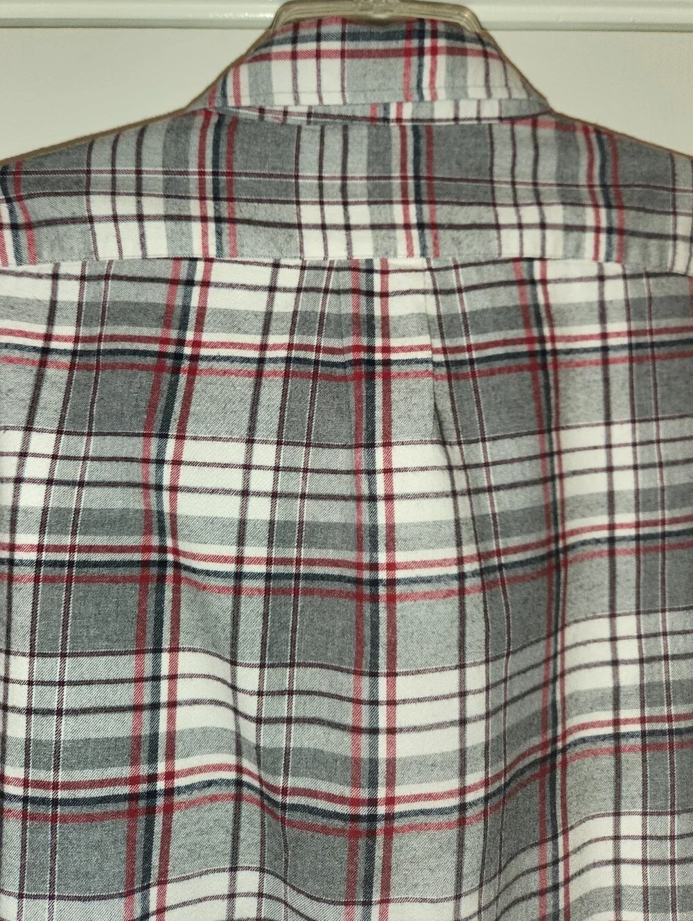 J. Crew Flannel Gray Plaid Men's Shirt Size XXL EUC $28